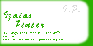 izaias pinter business card